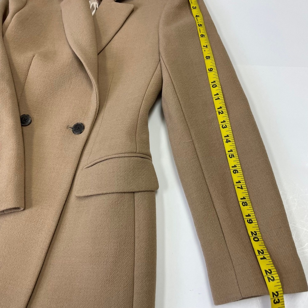 J.Crew Italian Double Cloth Wool Blazer Double Breasted Jacket 4 Camel Tan - Picture 15 of 16
